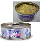 Monge Delicate Chicken with Omelette and Whitebait 80g 1 Carton (24 cans)
